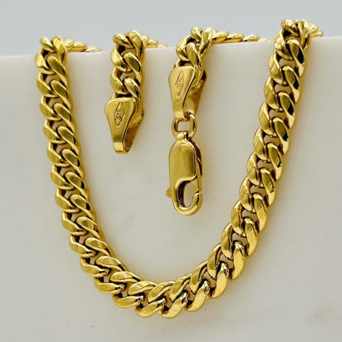 Solid 9ct gold 5mm cuban - cuban, chain