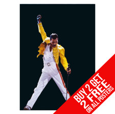 FREDDIE MERCURY QUEEN EE0 POSTER A4 A3 SIZE PRINT - BUY 2 GET ANY 2 FREE