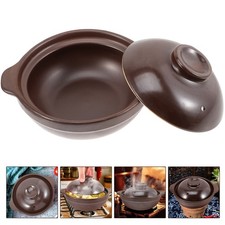  Ceramic Saucepan Terracotta Pots Cooking Casserole Dishes with Lid