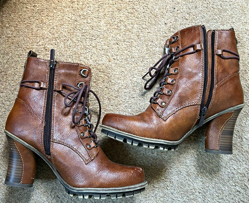 Mustang cognac ankle boot - mustang,