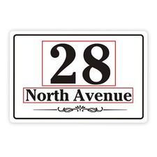 4x Wheelie Bin Numbers Personalised Bin Labels Custom House No.&Street Stickers