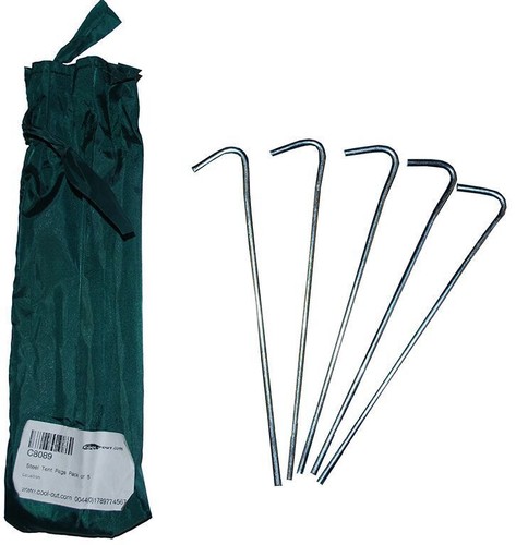 Steel tent pegs with bag - steel, c8089