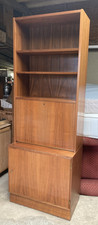 Vintage Mid Century Hundevad Teak Veneer Wall Unit Drinks Cabinet Cupboard