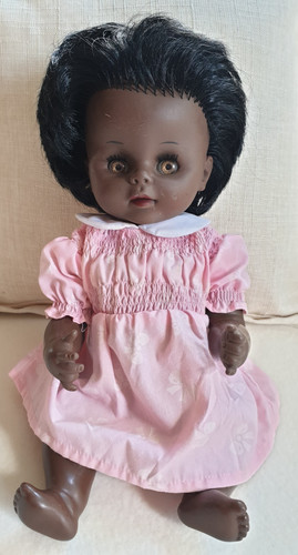 Vintage vinyl black doll - vinyl,