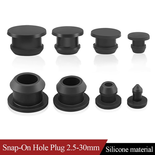 Black snap hole - black, snap-on