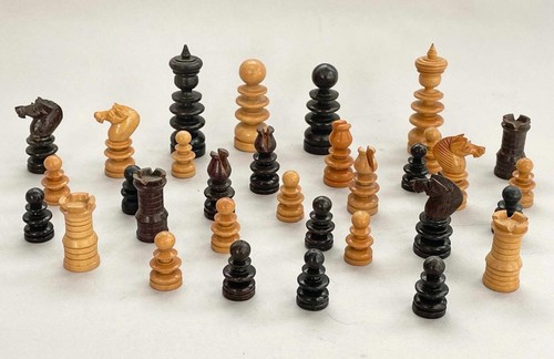 Vintage antique chess - antique, set