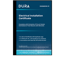 Electrical Installation Certificate Book complete with Schedules and Remarks