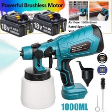 For Makita 18V Cordless Spray Gun Paint Sprayer Wall Fence / Battery / Charger ✅