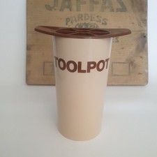 Vtg Betterwear kitchen utensils Tool Pot. Brown & Beige 