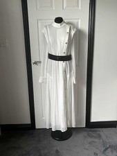 Karen Millen Military Belted Sheer Woven Maxi Dress IVORY-12