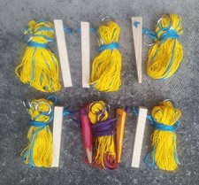 6 yellow rabbit purse nets with wooden pegs (extra wide extra long) ferreting