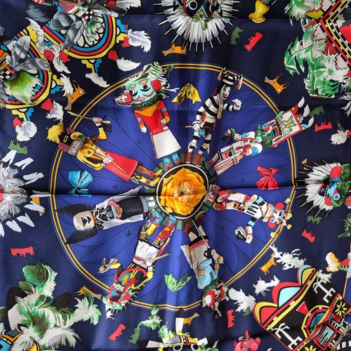 Vibrant hermes 90cm silk scarf - hermes,