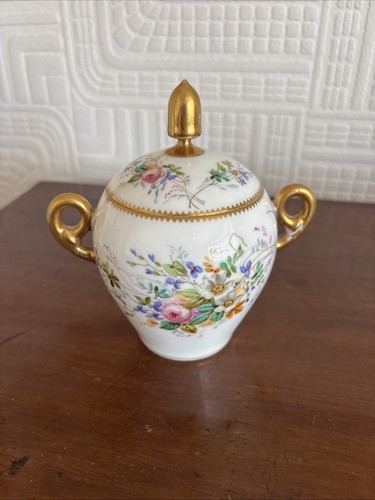 Antique hand painted lidded - painted,