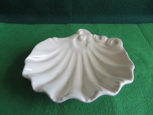 Ceramic white shell shaped - ceramic,