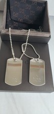 GUCCI STERLING SILVER DOG TAGS
