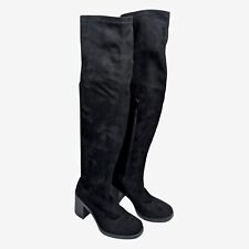 TOPSHOP : Black Suede Knee