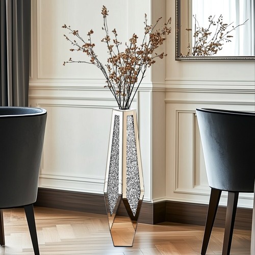 Luxury tall floor - vase, crushed