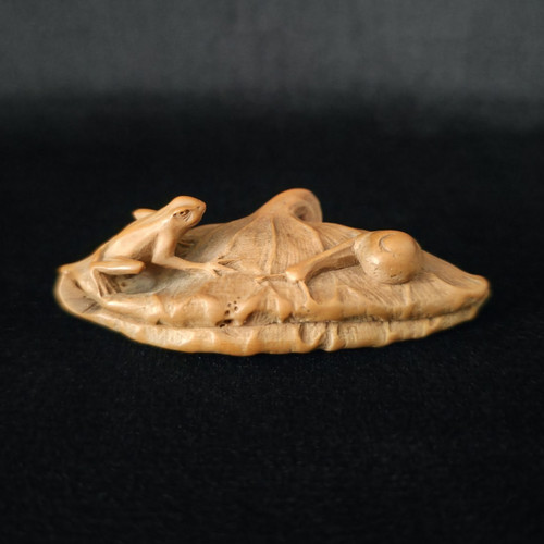 Japanese meiji period boxwood - meiji,