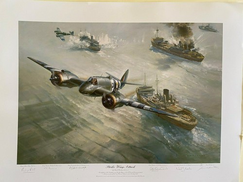 Rare aviaiton art print strike - rare,