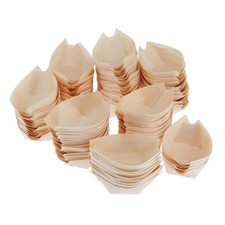 100pcs Pine Wood Boat Food
