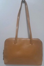 Furla Vintage Leather Shoulder Handbag Beige 