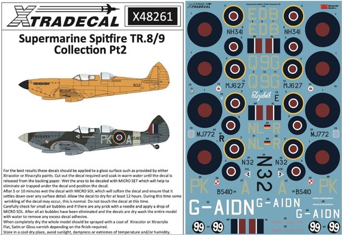Xtradecal spitfire tr 8 - 1/48, tr.8