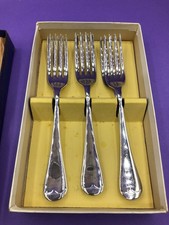 Francis Howard Dessert Forks Silver Plated Rattail 1959 Target Tableware