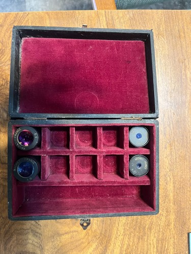 C1900 red leather - leather, cased