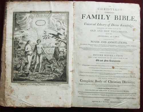 Antique nuttall family bible - antique,