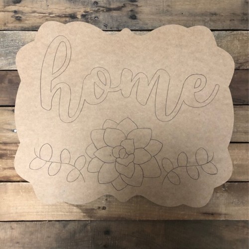 Home flower plaque wood - home, plaque,