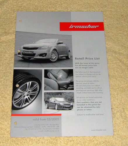 Vauxhall irmscher retail - vauxhall,