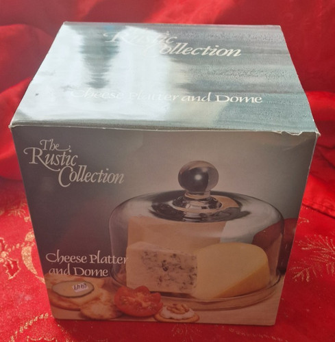 Glass cheese platter - platter, and