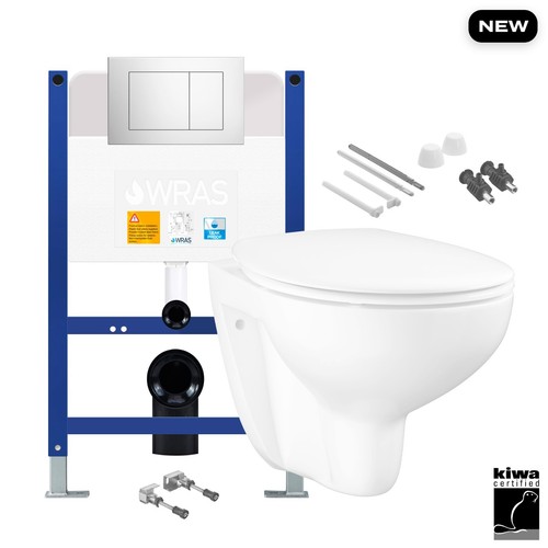 Wall hung toilet - wall, pan