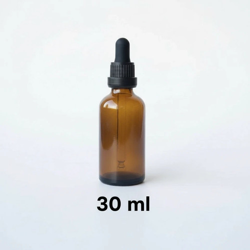 Amber glass dropper - dropper, bottle