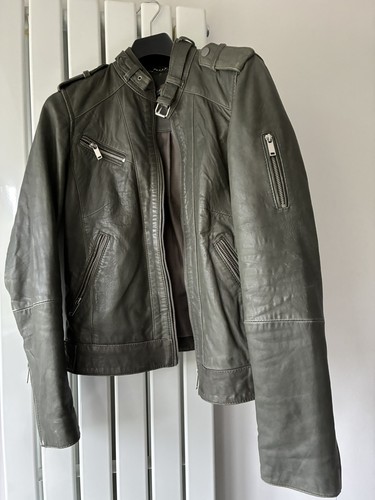 Mint velvet leather biker - mint,