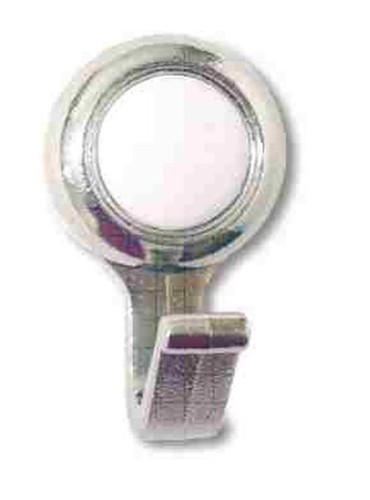 Coat hook chrome with white - chrome,