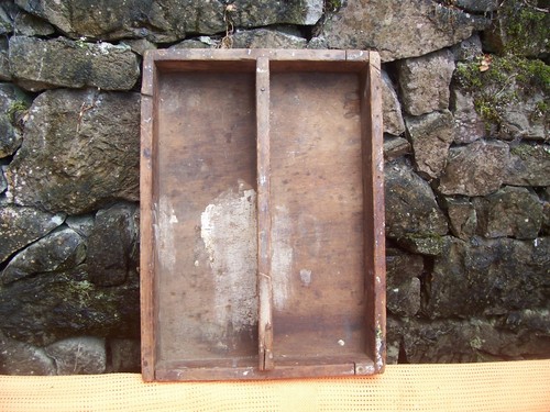 Large old wooden trug - large,