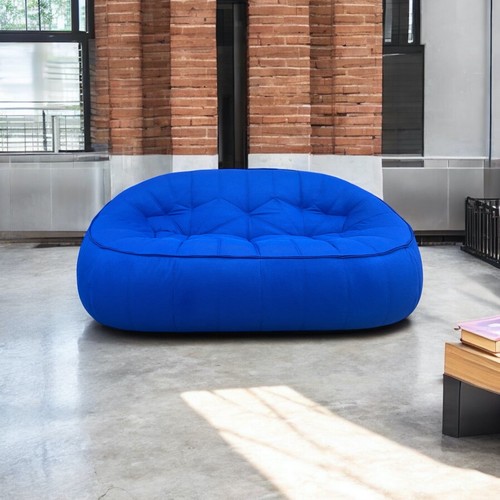 Sofa settee blue ottoman - settee, "