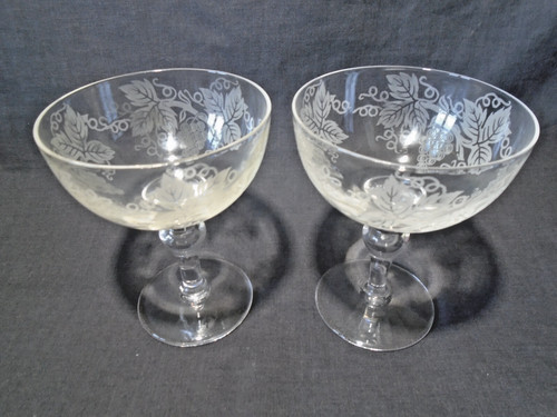 Pair vintage crystal - of,