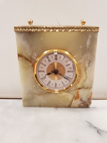 Onyx mantle clock - onyx,