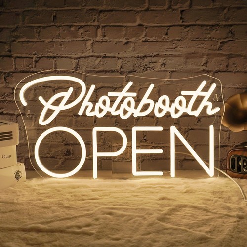 Photobooth open neon - neon, for