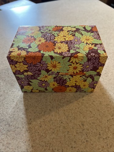 Vintage recipe box tin - vintage, groovy