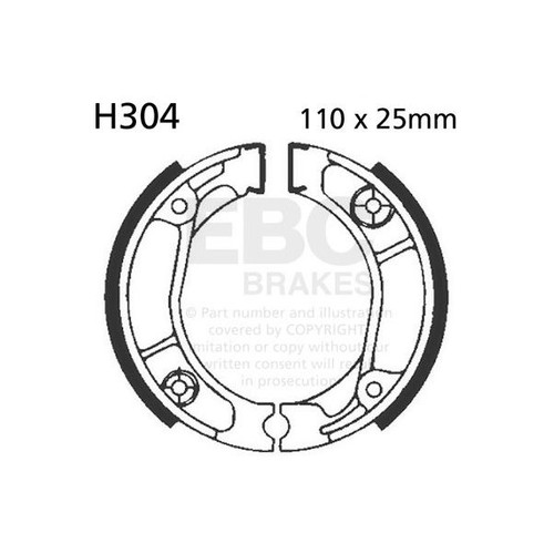 Ebc brake shoe set - set, left