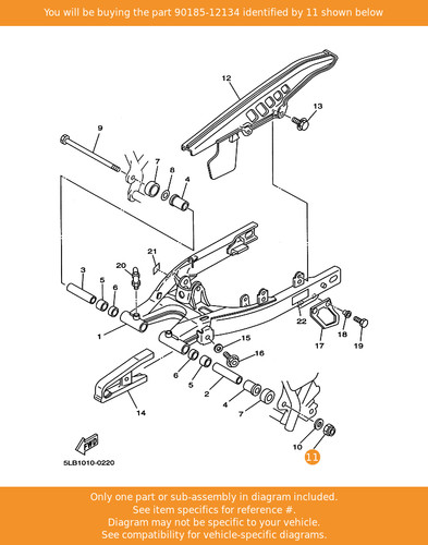 Yamaha nut self locking - nut,, self-locking