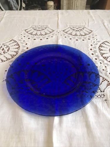 Large cobalt blue - blue, glass