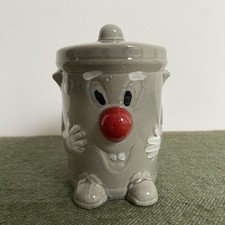 Vintage Ceramic DUSTY BIN Money Box Classic 1980s Original 321 TV Series