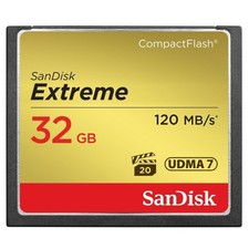 SanDisk Extreme Compact Flash UDMA7 32GB up to 120MB sec Memory Card