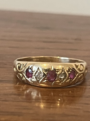 18ct gypsy ring size - size, p1/2