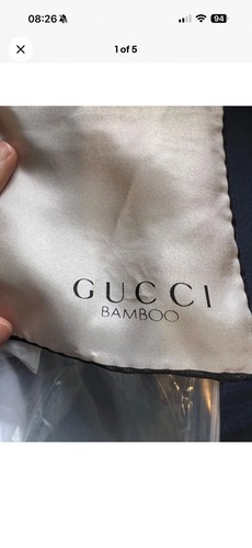 Gucci bamboo pink silk scarf - bamboo,