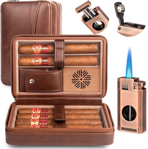 Cigar humidor leather cedar - humidor,